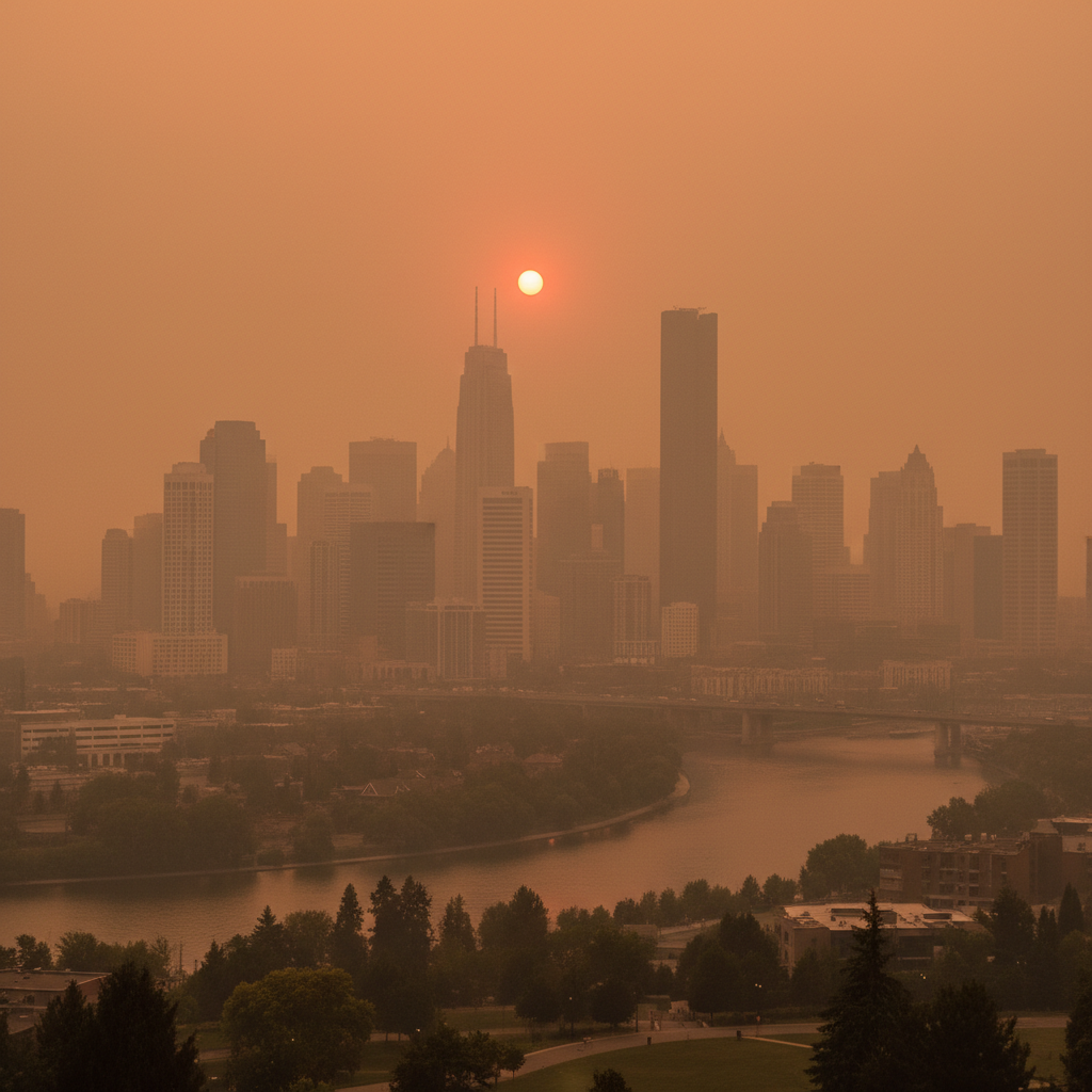 Wildfire smoke blankets Ontario and Quebec as health warnings issued across Canada