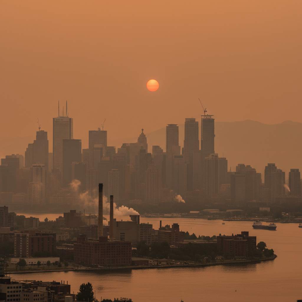 Wildfire smoke blankets Ontario and Quebec as health advisories urge caution