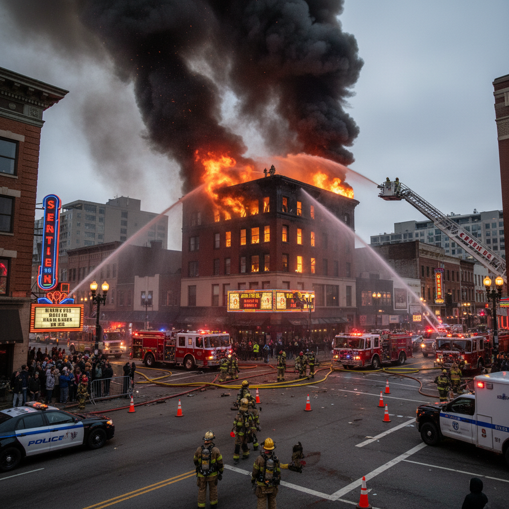 Fire crews battle major blaze at historic Zanzibar Tavern on Yonge Street